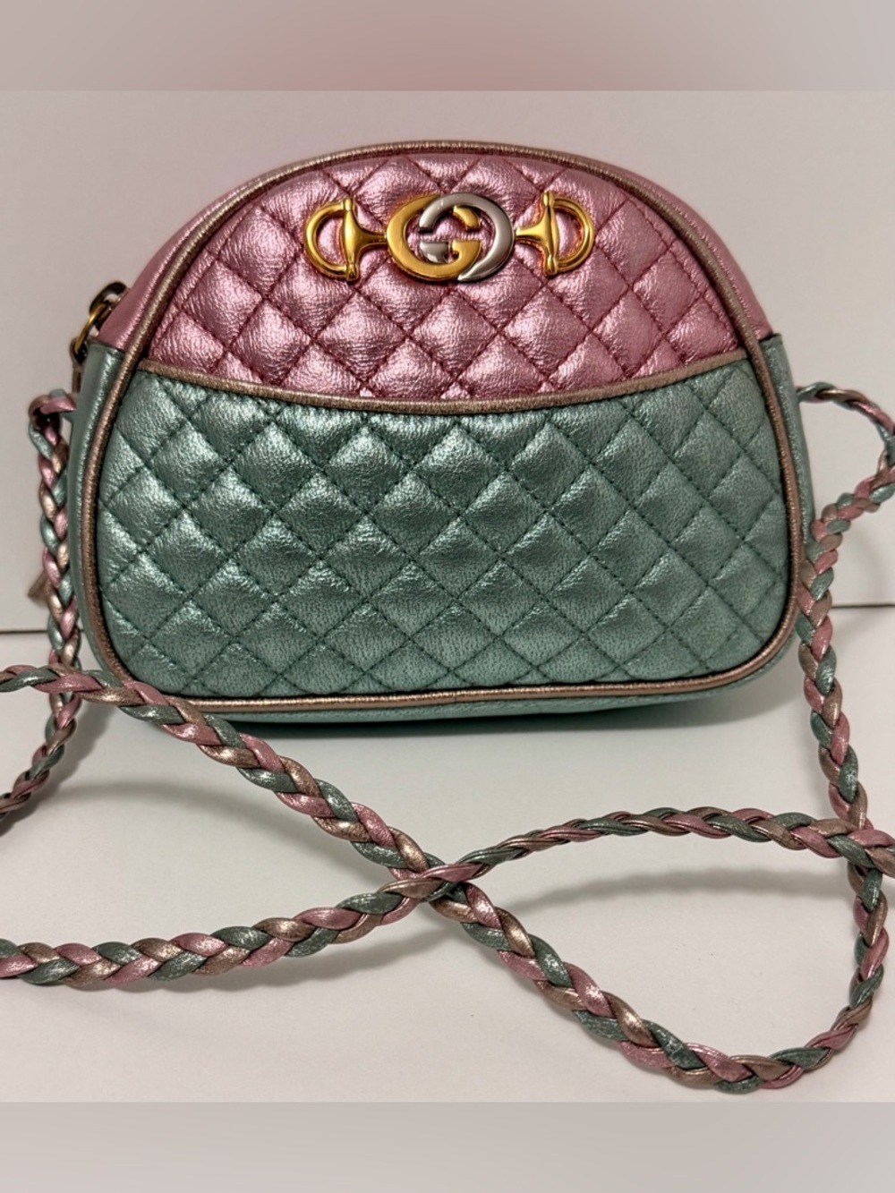 Authentic Gucci Trapuntata Mini Multicoloured Crossbody | Leather Bag - Picture 2 of 15